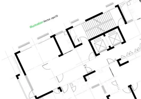 Architectural background, architecture plan, construction drawing Stock Illustration