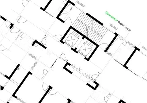 Architectural background, architecture plan, construction drawing 스톡 일러스트
