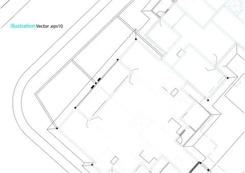 Architectural background, architecture plan, construction drawing Stock Illustration