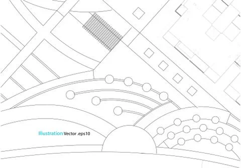 Architectural background, architecture plan, construction drawing 스톡 일러스트
