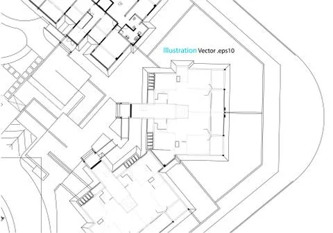 Architectural background, architecture plan, construction drawing 스톡 일러스트