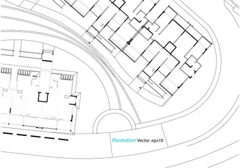 Architectural background, architecture plan, construction drawing Stock Illustration