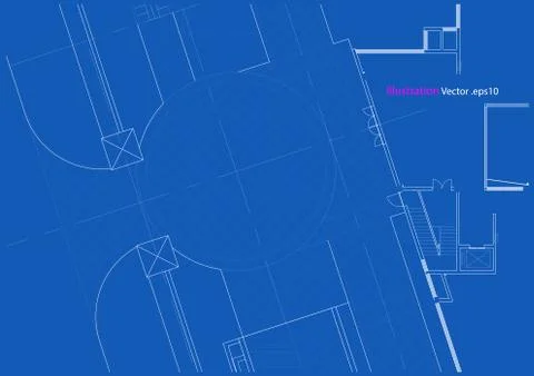 Architectural background, architecture plan, construction drawing Stock Illustration
