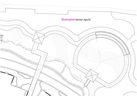 Architectural background, architecture plan, construction drawing 스톡 일러스트