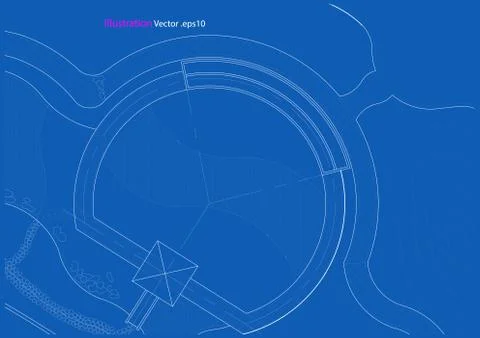 Architectural background, architecture plan, construction drawing Stock Illustration