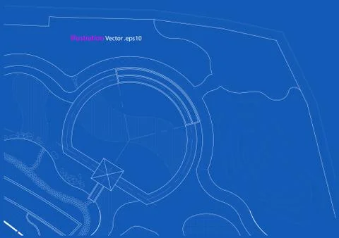 Architectural background, architecture plan, construction drawing Stock Illustration