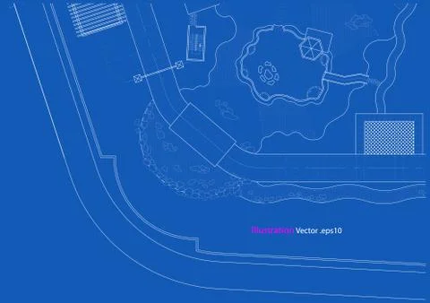 Architectural background, architecture plan, construction drawing Stock Illustration