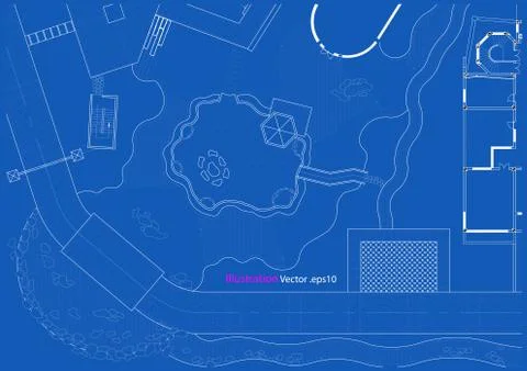 Architectural background, architecture plan, construction drawing 스톡 일러스트