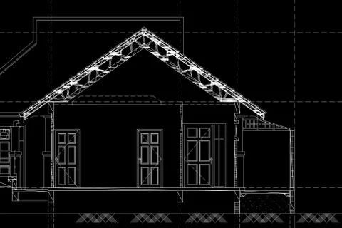 Architectural background, architecture section, construction drawing 스톡 일러스트
