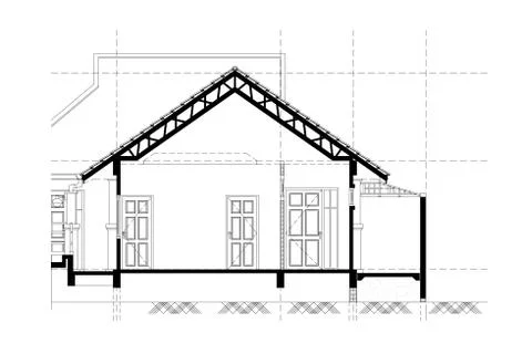 Architectural background, architecture section, construction drawing Stock Illustration