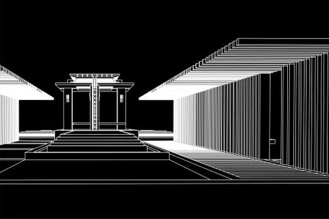 Architectural background, construction drawing Stock Illustration
