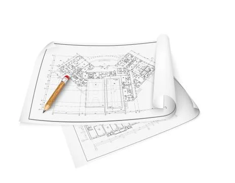 Architectural background drawing technical letters Stock Illustration