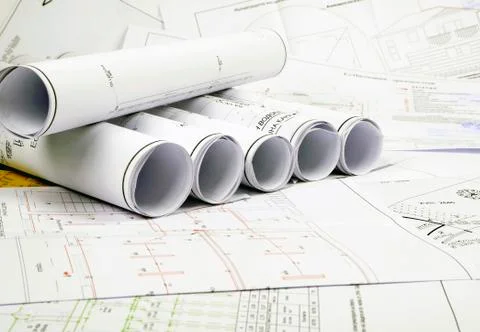Architectural background. part of architectural project, architectural plan, Stock Photos