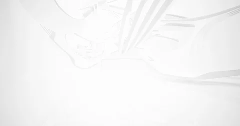 Architectural background.Abstract smooth white interior. 3D animation and render Stock Footage 127949195