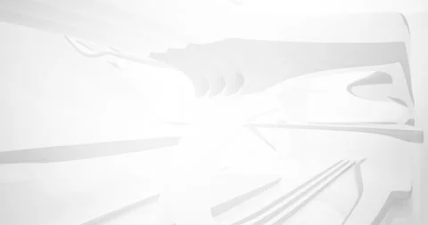Architectural background.Abstract smooth white interior. 3D animation and render Stock Footage 134724721