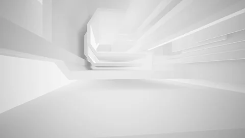 Architectural background.Abstract white interior.  Vídeos de archivo 126980217
