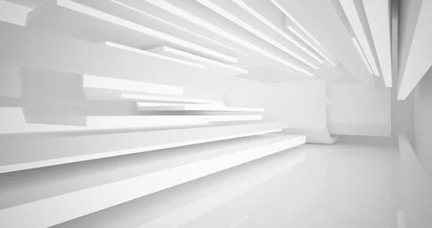 Architectural background.Abstract white interior.  Stock Footage 127017418