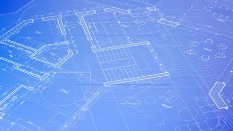 Architectural blueprint - the architectural plan Stock Illustration