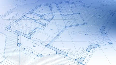 Architectural blueprint - the architectural plan Stock Illustration