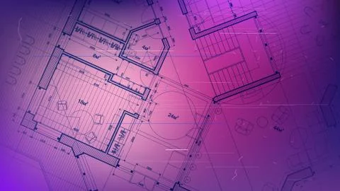 Architectural blueprint - the architectural plan Stock Illustration