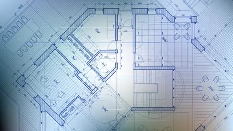 Architectural blueprint - the architectural plan Stock Illustration