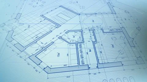 Architectural blueprint - the architectural plan Stock Illustration