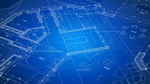 Architectural blueprint - the architectural plan Stock Illustration