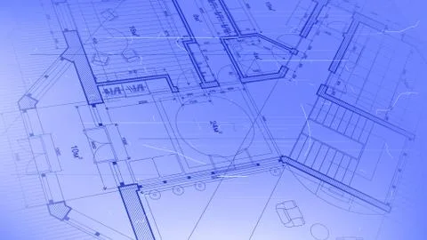 Architectural blueprint - the architectural plan Illustrazione stock