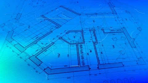 Architectural blueprint - the architectural plan Stock Illustration