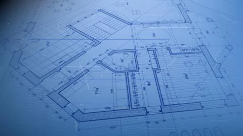 Architectural blueprint - the architectural plan Stock Illustration