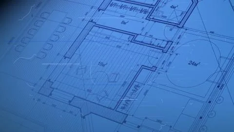 Architectural blueprint - the architectural plan Stock Illustration