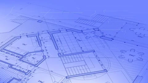 Architectural blueprint - the architectural plan Stock Illustration