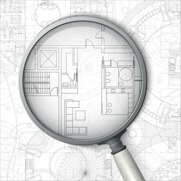 Architectural blueprint. Stock Illustration