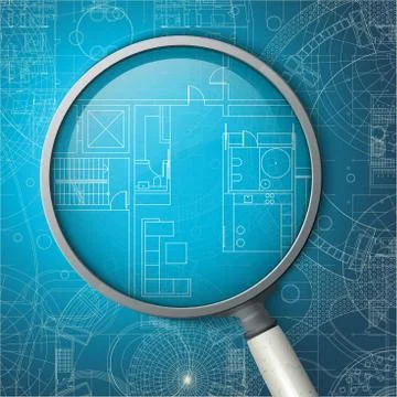 Architectural blueprint. Illustrazione stock