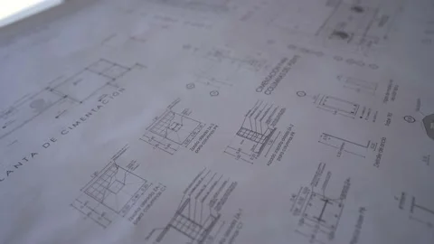 Architectural Blueprints Floor Plan Real Estate Stock Footage