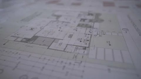 Architectural Blueprints Floor Plan Real Estate Vídeos de archivo 137833163