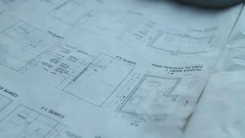 Architectural blueprints Video stock 77046878
