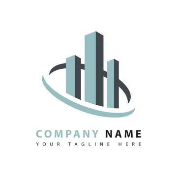 Architectural building art logo. Stock Illustration
