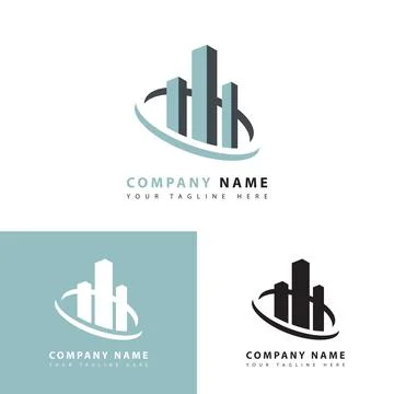 Architectural building art logo. Vector illustration. Stock Illustration