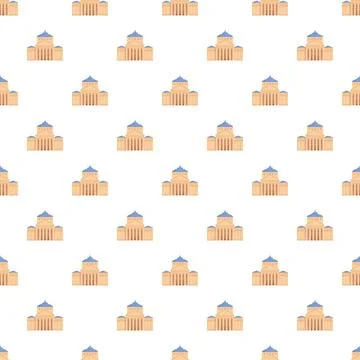Architectural building pattern repeating design creating wallpaper Illustrazione stock