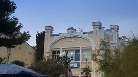 Architectural building is in Yalta Stock Footage 35182017