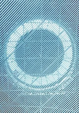 Architectural ceiling pattern with circular light element Stock Photos