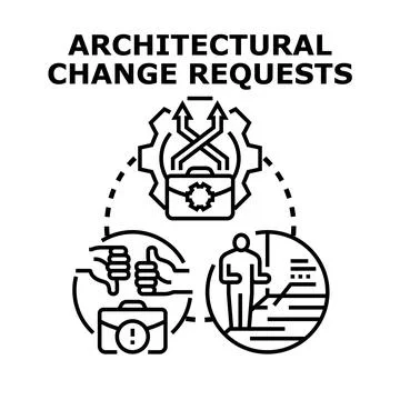 Architectural change requests developing project system Stock Illustration