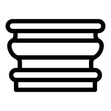 Architectural column base showing classical design elements Stock Illustration