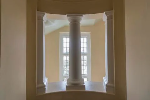 Architectural Column in front of window Foto stock