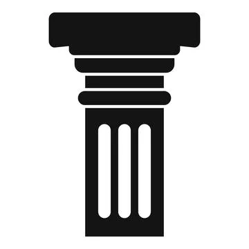Architectural column holding strong, supporting ancient structure Stock Illustration