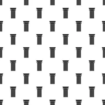 Architectural column pattern seamless vector Stock Illustration