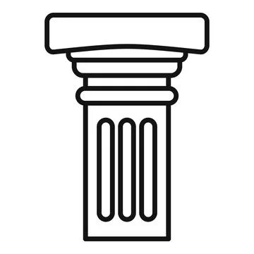 Architectural column representing classical style and historical structure .. Stock Illustration