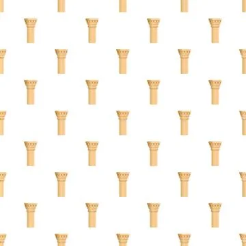 Architectural column seamless pattern with classic design Illustrazione stock