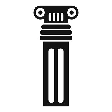 Architectural column standing tall, embodiment of classical strength and el.. Stock Illustration